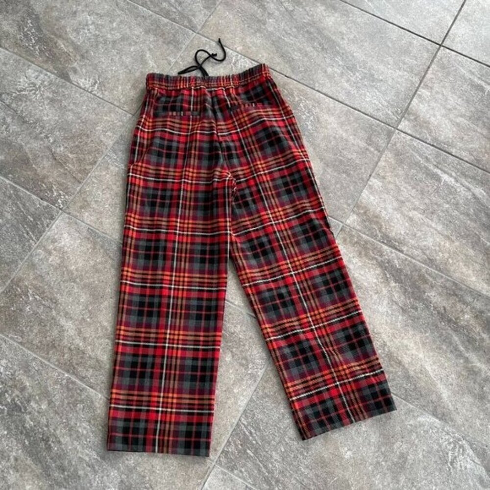 Urban Outfitters Plaid Pull-On Pants Size XS Straight Leg Elastic Waist - Picture 6 of 14